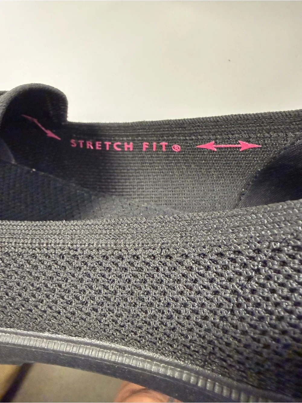 Skechers Black Knit Bow Loafers